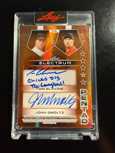 2025 Leaf Electrum Dale Murphy Fred McGriff Tom Glavine John Smoltz 1/1 Auto 