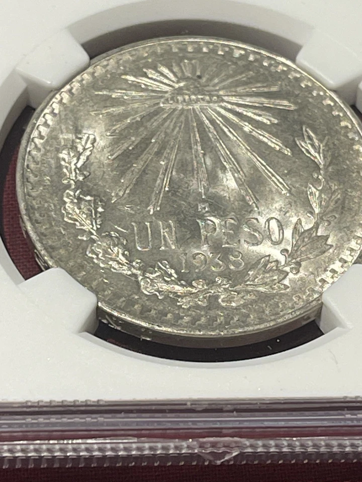 1938 MEXICO SILVER 1 PESO NGC MS 64💎 Lustrous Gorgeous COIN - Image 4 of 4
