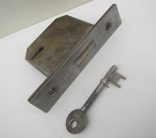 Vintage UNION Parkes Willenhall England Door Lock & Key