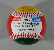 1967 St. Louis Cardinals World Series Champion Hand Painted Statistical Baseball