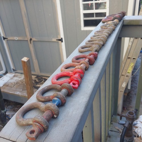  14 Screw  Anchor Shackles Some Marked Japan Clevis  U.S. NAVY SHIP SALVAGE