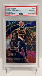 Scoot Henderson Rookie Card PSA 10 COSMIC Prizm 2023 Select RC Courtside