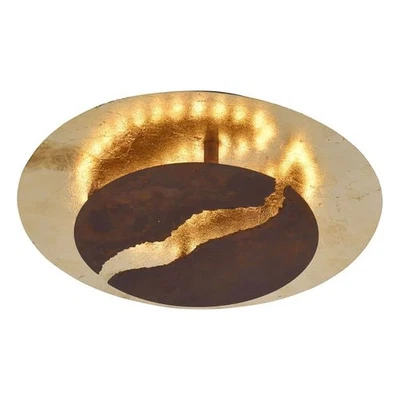 LED Deckenleuchte Nevis Gold Rost rund Ø30cm 26W 2200lm warmweiß SimplyDimmbar - Bild 1 von 3
