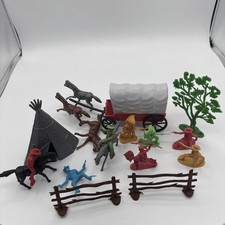 Vintage Cowboys Indian Toys With Accessories Read Below