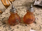 Vintage Imperial Glass Carnival Marigold Salt & PepperShaker MARIGOLD MINT