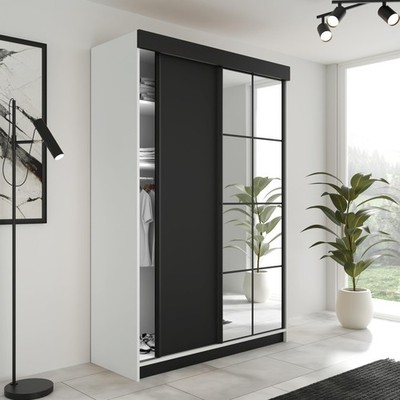 KIER FURNITURE Schiebegarderobe 138 cm, Schlafzimmerchrank, Kleiderschränke