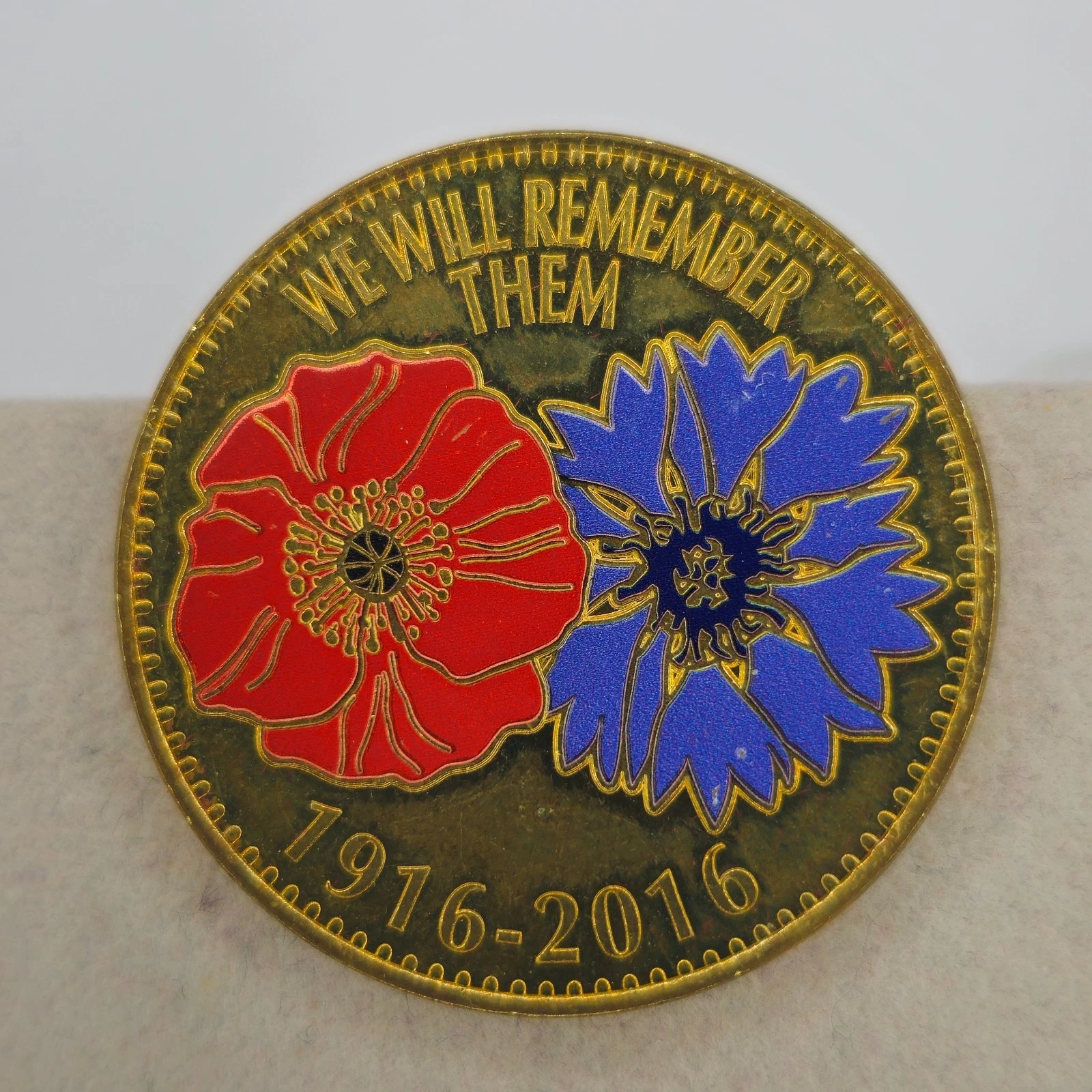 Coquelicot Bleuet 1916-2016 Coloré - Médaille Monnaie de Paris