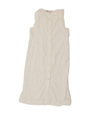 TOMMY HILFIGER Womens Sleeveless Shirt Dress UK 6 XS  White Floral BN03