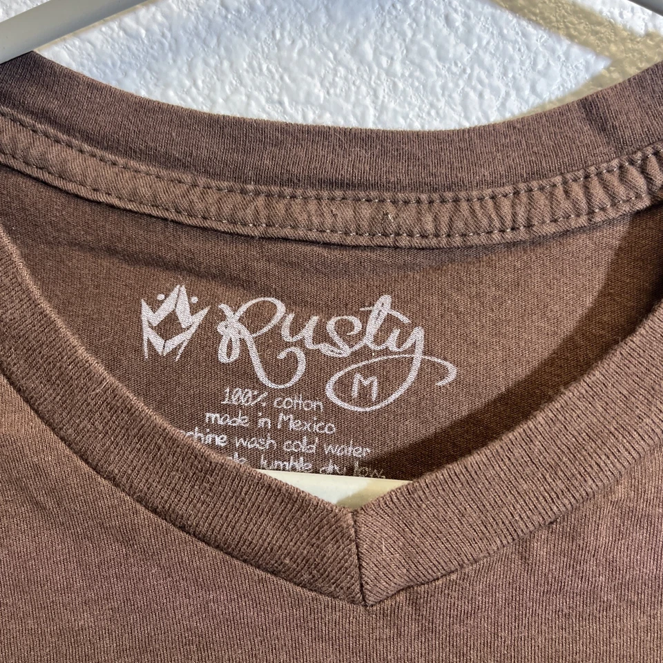 🔥 Rusty Tee Girls Shirt  Brown and White Long SleeveSize Medium  - Image 3 of 4