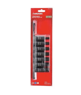 Shop Husky.1/2 in. Drive Hex Bit Impact Socket Set SAE (7-Piece)