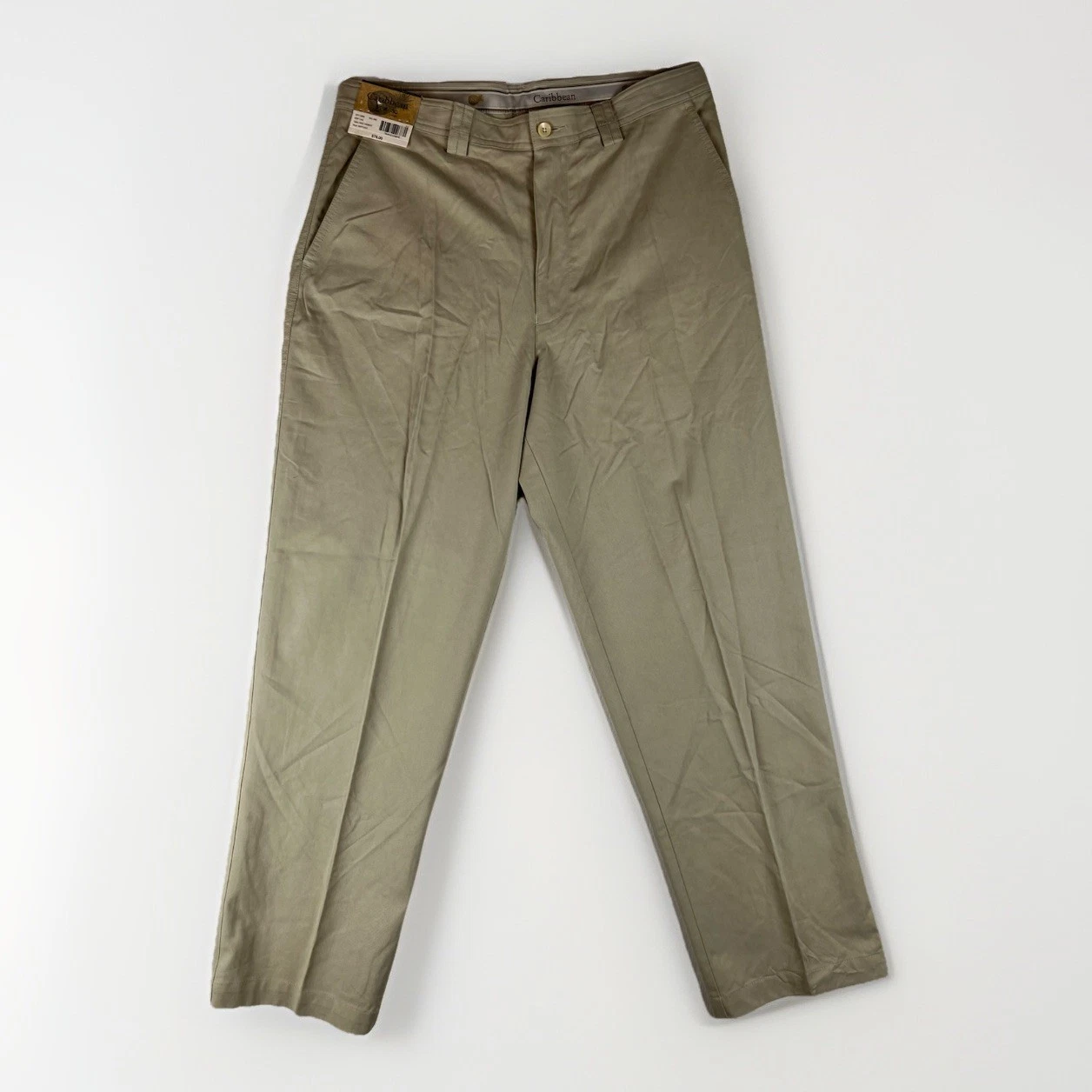 Roundtree & Yorke Collection Men's Caribbean Chino Pants, Ariz Desert, 34x30
