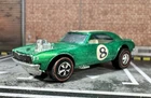 Hot Wheels Redline 1970 Heavy Chevy Spectraflame Green, White Interior-Nice!