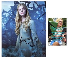 Elle Fanning Signed MALEFICENT Princess Aurora 8x10 Photo EXACT Proof RACC COA A