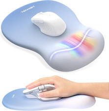 TECKNET Ergonomic Mouse Pad with Wrist Rest, Memory Foam Mousepad with Wrist Sup