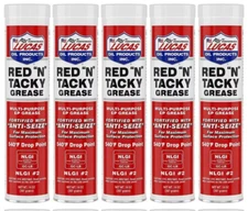Lucas Oil 10005-30, Red 'N' Tacky Grease, Lithium Complex Grease, 14 Oz. (Qty 5)