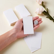 100pcs Paper Earring Card Jewelry Display Card Holder Three Holes White 90x50mm
