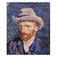 Van Gogh GemäLde Selbstportrait Mit Filz Hut