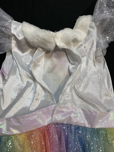Girls Fairy Princess Dress Costume Removable Wings Measurements In Photos - Picture 3 of 12