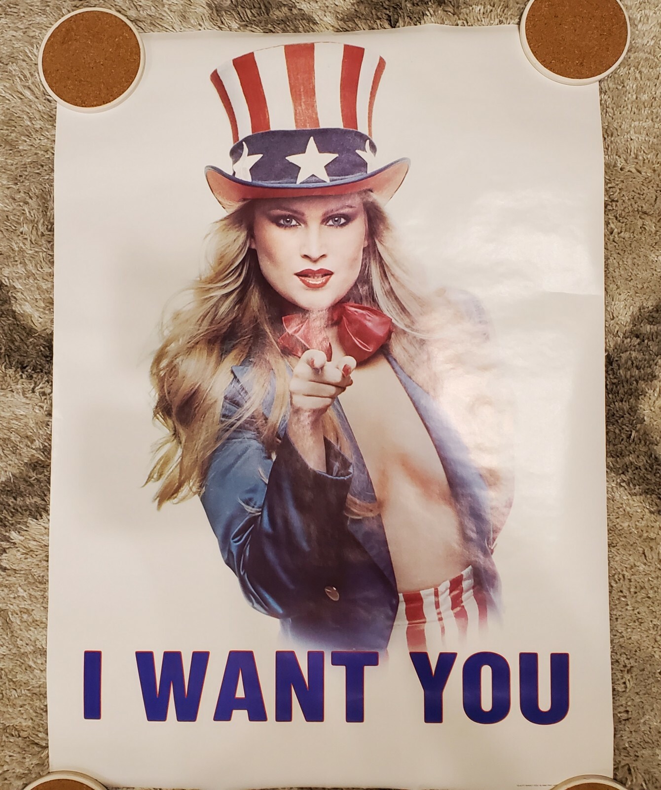 Vintage Original I Want You Usa Uncle Sam Sexy Woman Political Poster Ebay