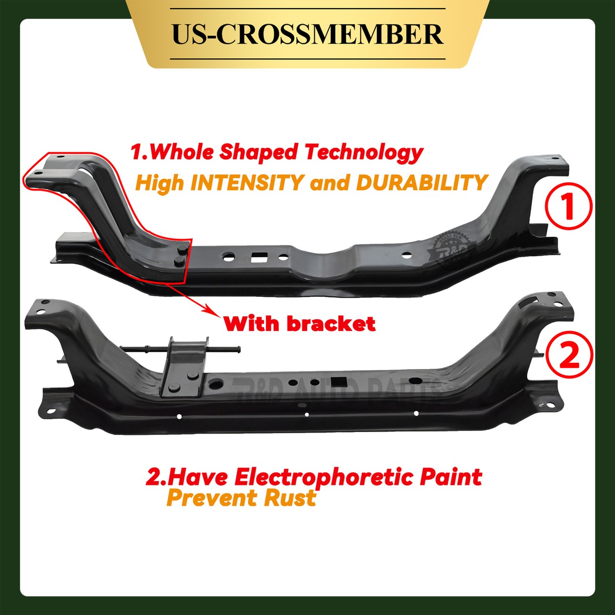 Pair 2 New Front Back GasTank Crossmember Subframe Chasis For 98