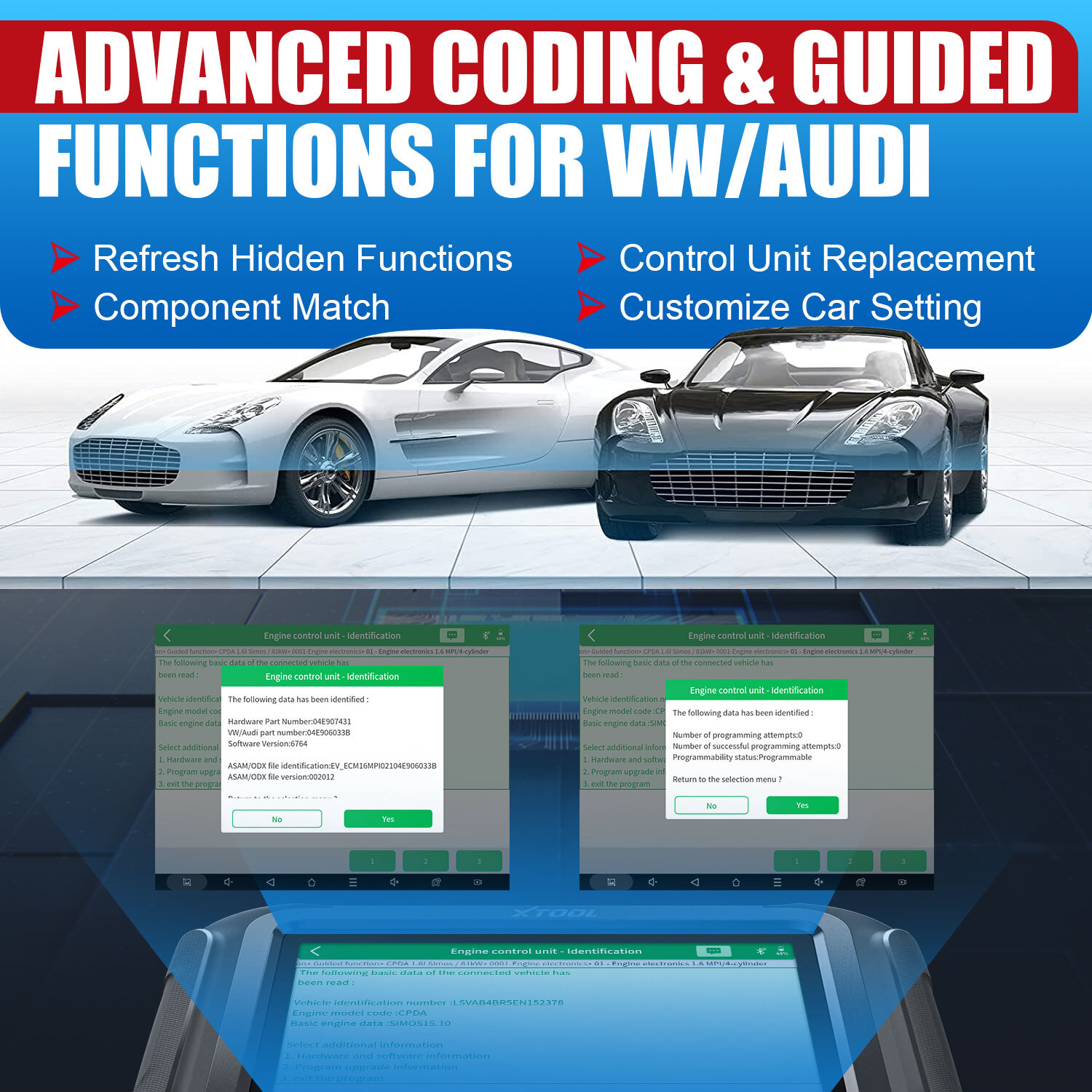 XTOOL D9EV New Energy Car Bidirectional Scanner Diagnostic Key Programming Tool 