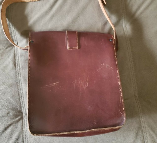 Vintage Women's Genuine Real Leather Handbag Shoulder Satchel Messenger - Picture 7 of 9