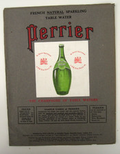 Perrier Water Advert The Champagne Of Table Water Includes Prices c1905