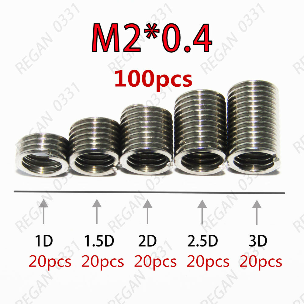 M2 M2.5 M3 M4 M5 M6 M7 M8 M10 M12 Helicoil Thread Insert Wire Insert Repair 304S
