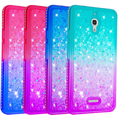 For Alcatel Pixi 4 6'' Case luxury Bling Sparkly Diamond Cute Glitter Cove