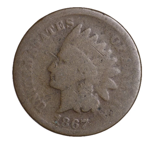 1867 FULL DATE Indian Head Cent Penny ABOUT GOOD
