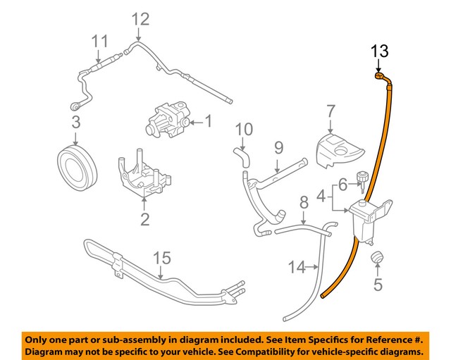 AUDI OEM 0306 A4Power Steering Return Hose 8E1422891AM eBay