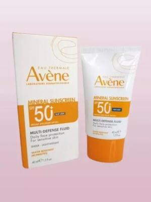 EAU THERMALE AVENE MINERAL SUNSCREEN SPF 50+ MULTI DEFENSE FLUID SHEER 1.3 OZ