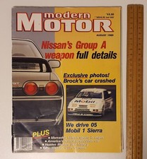 Modern Motor Mag 1989 Skyline GT-R Brock Sierra RS500 HK Monaro GTS 327 History