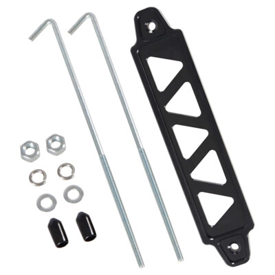 Universal Aluminum Car Battery Tie Down Mount Bracket Brace Bar W/ Bolts 10'' NEW