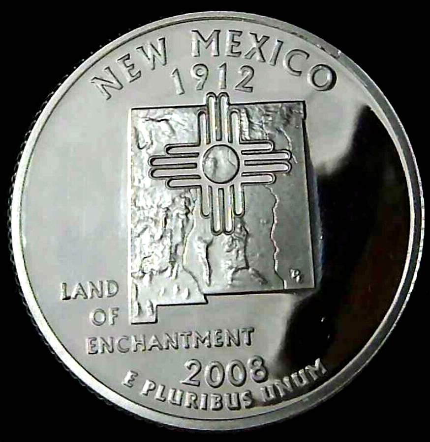2008-S 25C State Quarter New Mexico GDC Proof 90% Silver