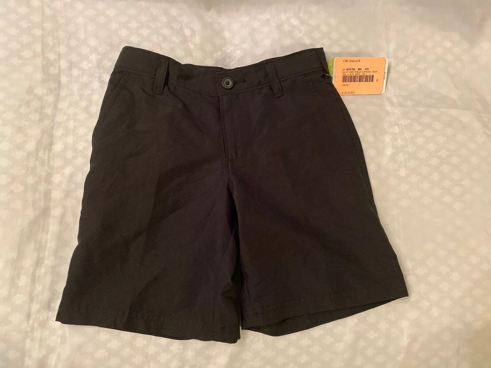 New Boy's Champion C9 Black Golf Shorts Size XS 45 Adjustable Waist