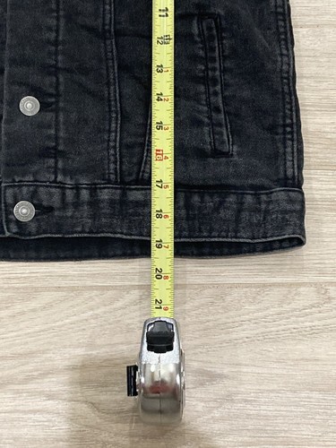LEVI’S Black Denim Trucker Jean Jacket Size Small Youth 8-10 Button - Picture 5 of 5