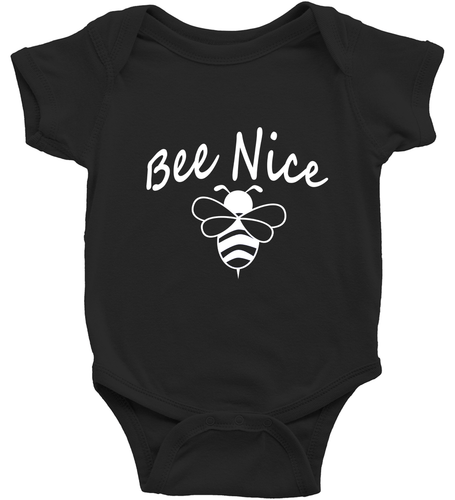 Bee Nice Toddler Kids Boy Tee T-Shirt Infant Baby Bodysuit Clothes Kindness Bee - Picture 36 of 36