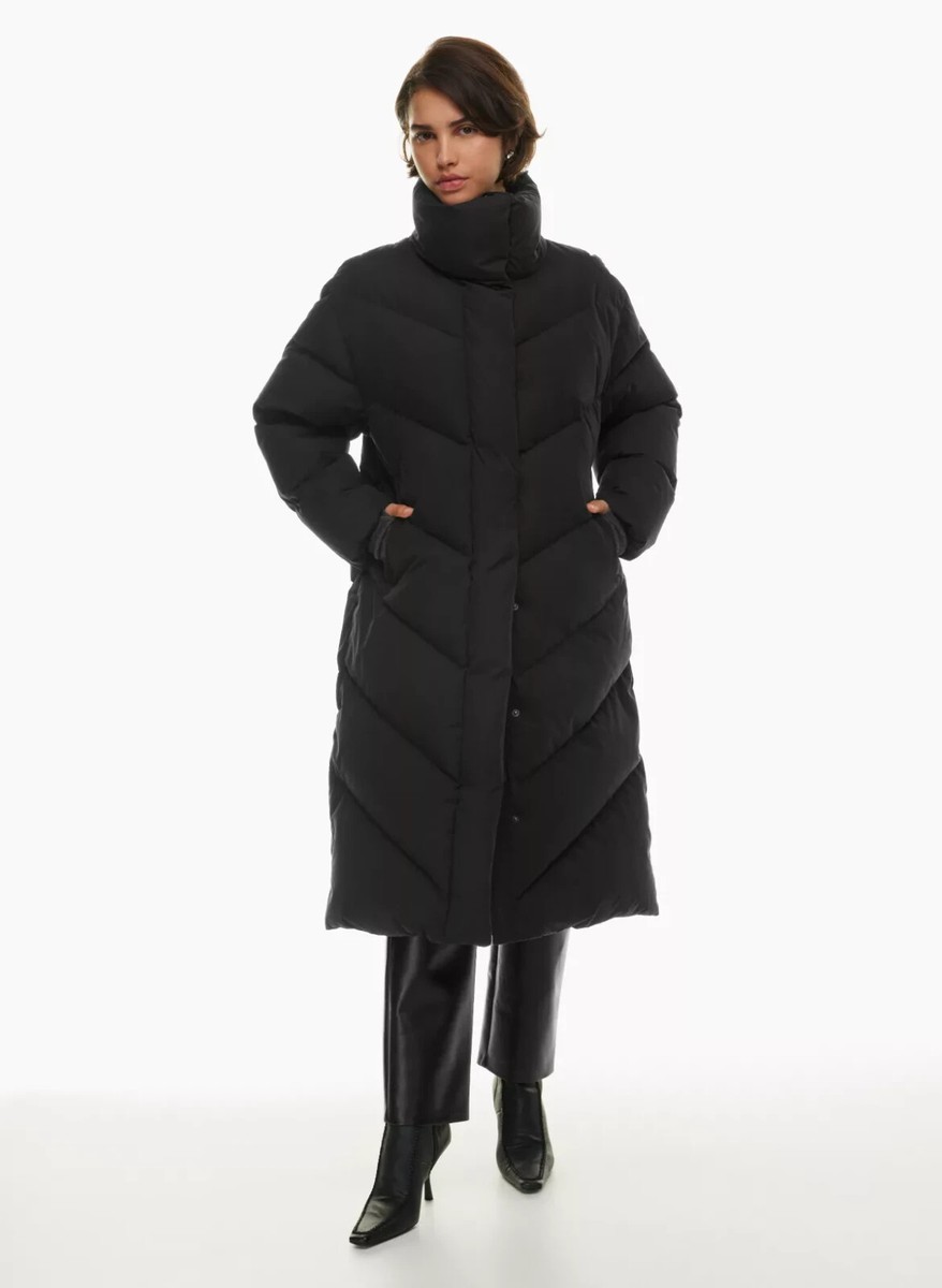 NWT Wilfred The Cloud Puffer Down Long Maxi Coat Oxford Black Size