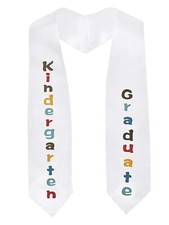 Preschool Kindergarten Printed Graduation Stole for Kids Ceremony Accessory