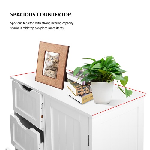 Bathroom Floor Cabinet Wooden Free Standing Storage Side Organizer Durable Small - Picture 11 of 27