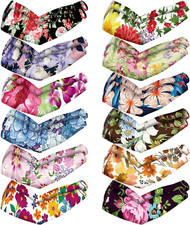 12 Pairs UV Protection Arm Sleeve Long Arm Cooling Cover Sleeves Arm Sleeve for