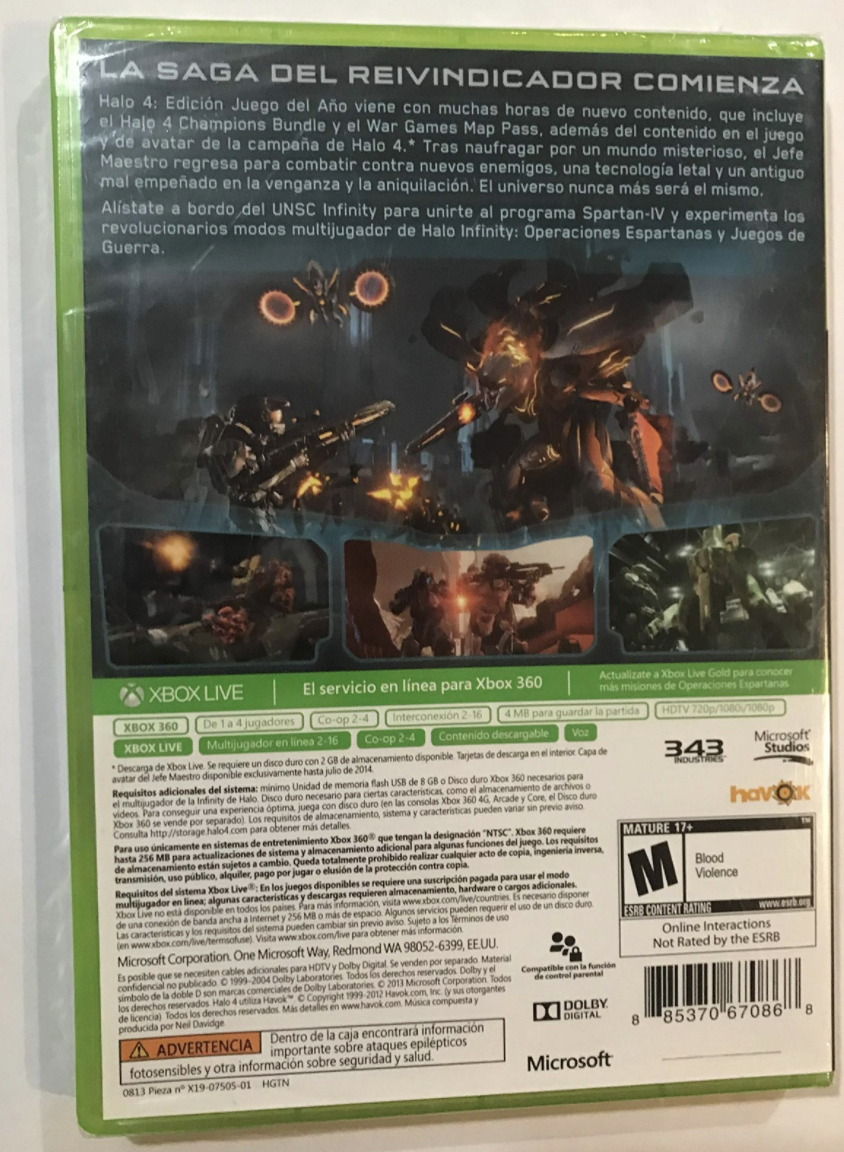 Halo 4 : Game of the Year (Spanish Version) Xbox 360 + | eBay