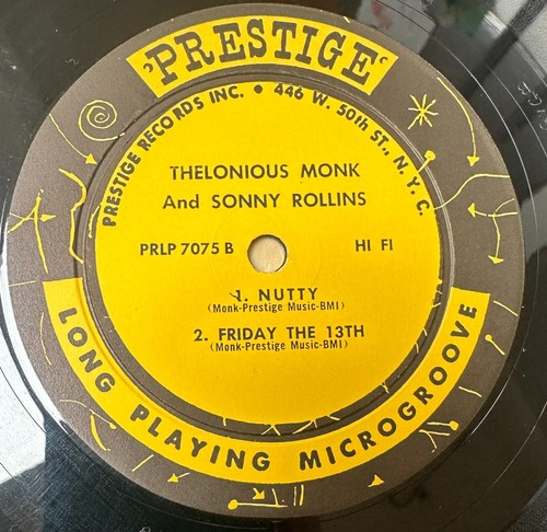 THELONIOUS MONK AND SONNY ROLLINS LP PRESTIGE 7075 OG first press promo - Picture 6 of 12