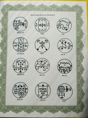 SOLOMON WHITE MAGIC SEALS OF THE SPIRIT TALISMAN POWER FORTUNE WISDOM LOVE PEACE