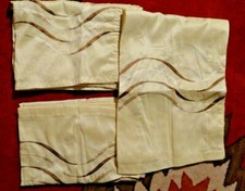 Ivory Bathroom Window Curtain Panels With Valance