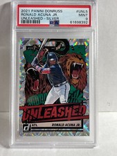 2021 Donruss Optic Ronald Acuna Jr PSA 9 Pop 1!Unleashed Holo Silver Braves /349