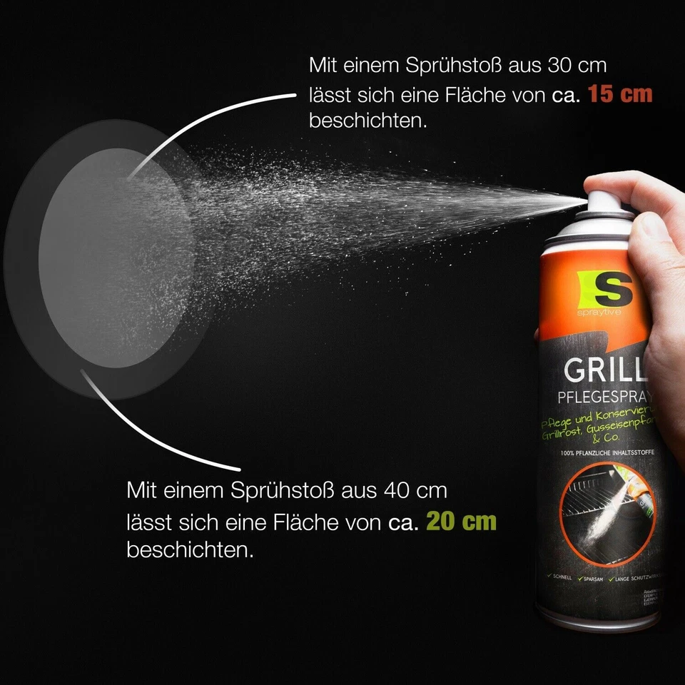 Spraytive 6x500ml Grill-Pflegespray Trennspray Anti-Haft Grillrost Gusseisen - Bild 3 von 4
