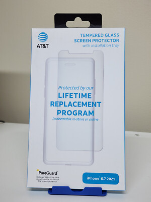 AT&T Tempered Glass Antimicrobial Screen Protector - iPhone 13 Pro Max ...
