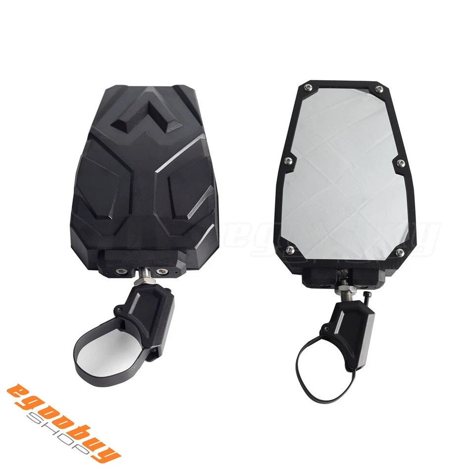1.5-2" Clamp Roll Bar Rear UTV Mirror ABS For Honda Pionner 1000 Yamha YXZ Rhino - Image 4 of 4